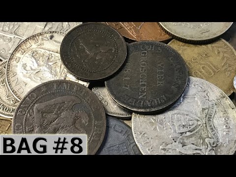WE FOUND SILVER OVER 200 YEARS OLD Hunting Through 1/2 Loot Bag of World Coins - Hunt #8