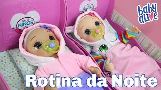 ROTINA DA NOITE DAS GÊMEAS NINA E HANNA