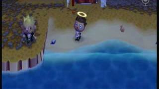 Dazzle Test Video (No Sound YET!) - Catching a Sea Bass (ULTRA RARE) in Animal Crossing City Folk