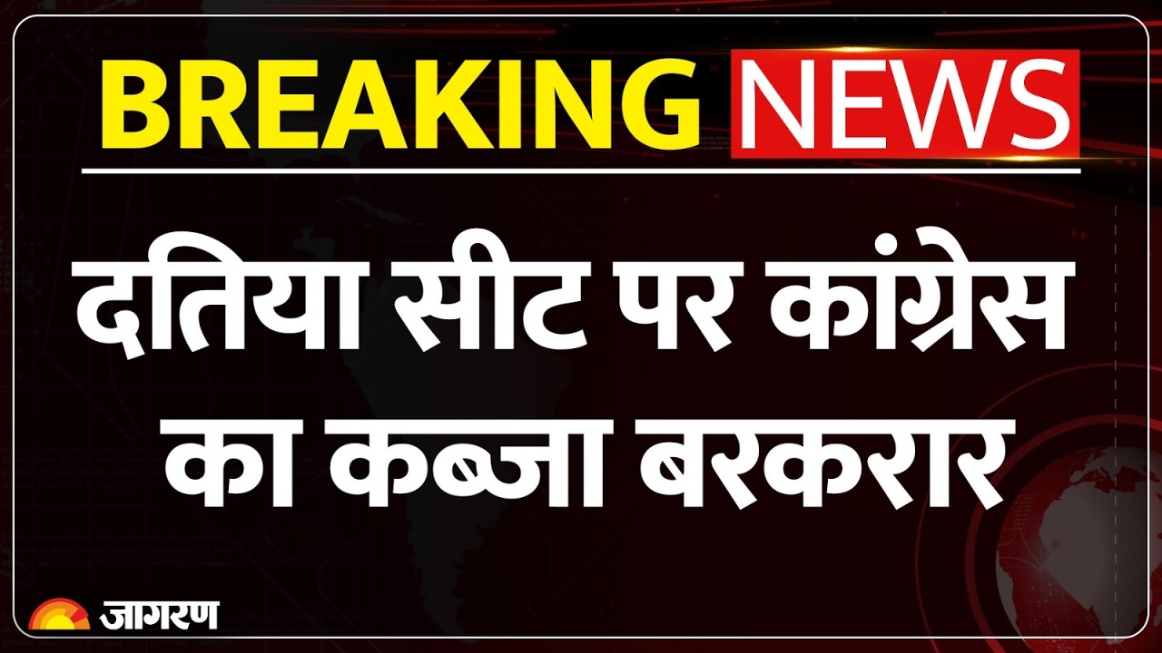 BREAKING NEWS: दतिया सीट पर कांग्रेस का कब्जा बरकरार | MP BYELECTION | BJP