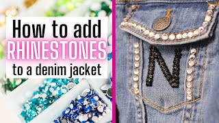 How to Make a Rhinestone Bling Denim Jacket