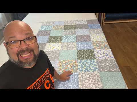 Easy quilt top with NO measuring!! Tutorial from Fabric Layer Cake