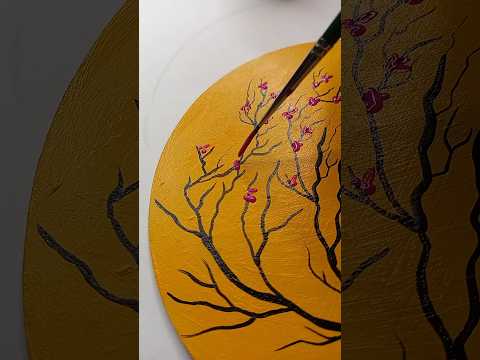 Easy cardboard painting 💛😍😳 #shorts #youtubeshorts #acrylicpainting