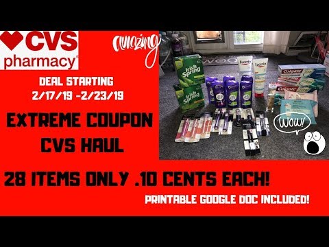 CVS Extreme Coupon Haul~Deals Starting 2/17/19~28 Items Only 10 CENTS Each~Amazing Easy Deals~FREE!