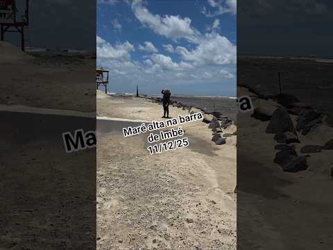 ciclone extratropical na praia do Imbé maré alta