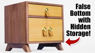 Miniature cabinet with a secret. Easy woodworking project.