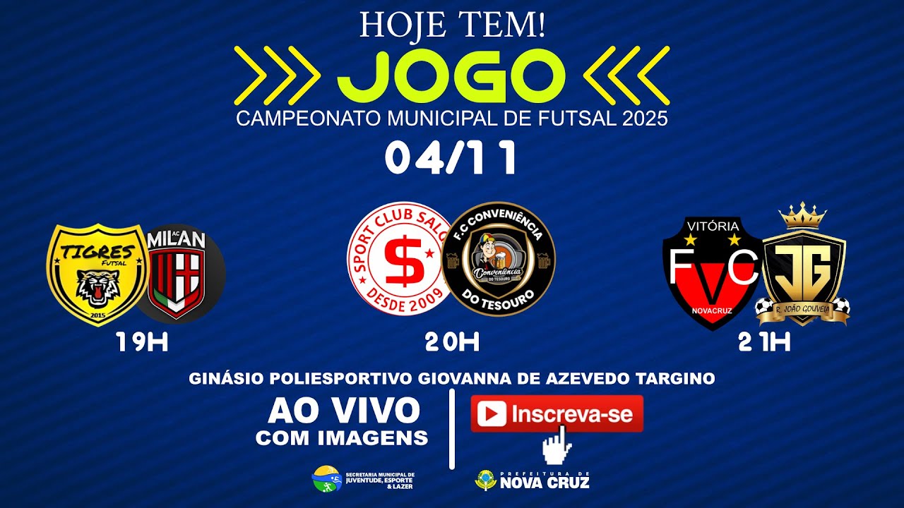 CAMPEONATO MUNICIPAL DE FUTSAL 2025 - NOVA CRUZ/RN (04/11/2025)