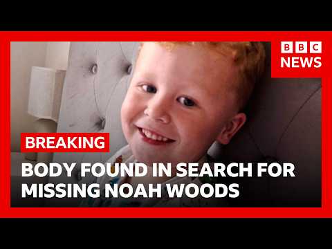 Police searching for Noah Woods, 3, say they have found body in lake | BBC News
