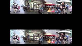 Test S3D-360 video at the theater's lobby in ISU congress 2015