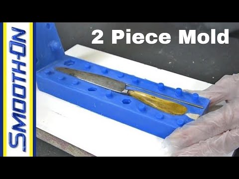 How To Make a 2 Piece Silicone Mold of a Knife | Mold Making Tutorial