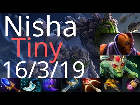 Nisha Tiny vs Shadow Fiend, Medusa, Venomancer - good toss - dota2