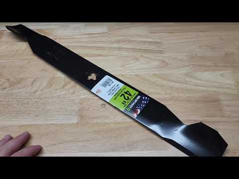 Part of a video titled Which Way To Install A Lawn Mower Blade - YouTube