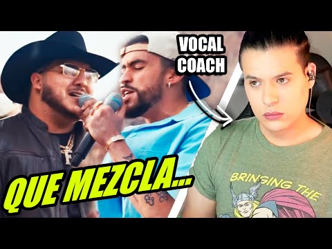 QUE MEZCLA... Grupo Frontera x Bad Bunny - un x100to  | Análisis & Reaccion Vocal Coach | Ema Arias