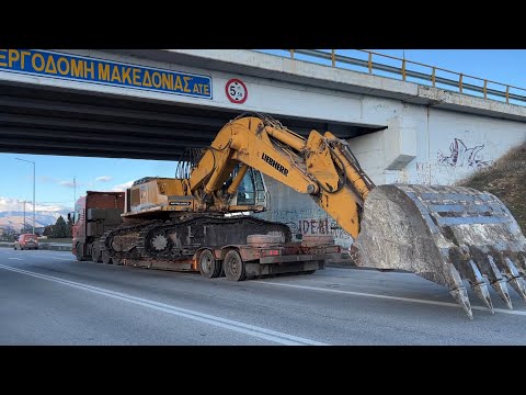 Loading And Transporting The Liebherr 974 Excavator - Sotiriadis/Labrianidis Mining Works