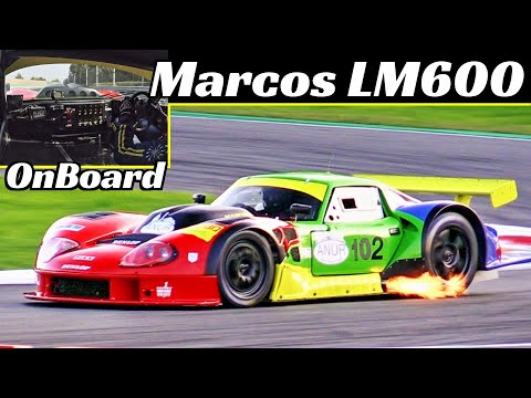 Rare Marcos Mantara LM600 + OnBoard at Monza Historic 2019-2020 -  600Hp BRUTAL V8 Engine Sound 💪