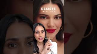 The red lipstick worn by Kendall Jenner is such a stunning shade💄✨#ytshorts #browngirlmakeup