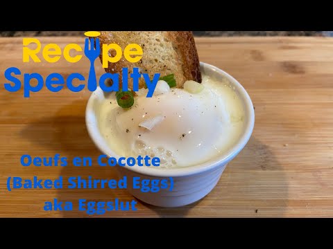 Oeufs en Cocotte or Shirred Eggs | French Baked Eggs Made Easy