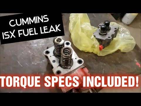 Cummins ISX High Pressure Fuel Pump Head Replacement (includes torque specs, step by step)