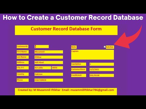 How to Create a Customer Record Database in Access - Microsoft Access Full Tutorial