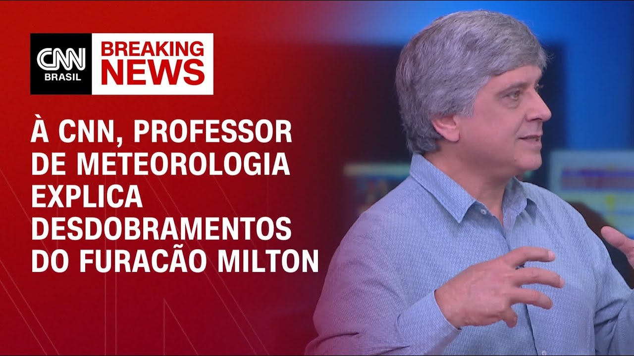 À CNN, Professor de meteorologia explica desdobramentos do furacão Milton | LIVE CNN