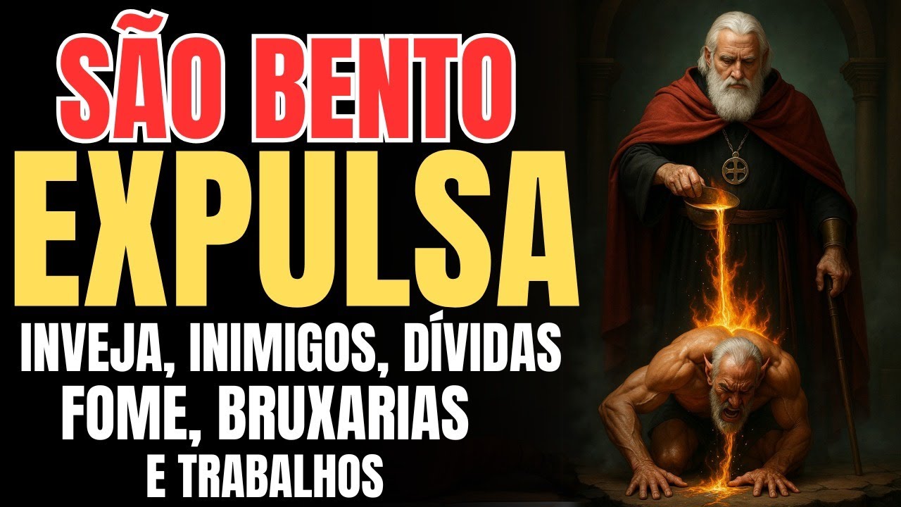 SÃO BENTO NA ÁGUA BENTA! Oração e Veja o Mal SUMIR, Dívidas Quebradas e Milagres Acontecendo