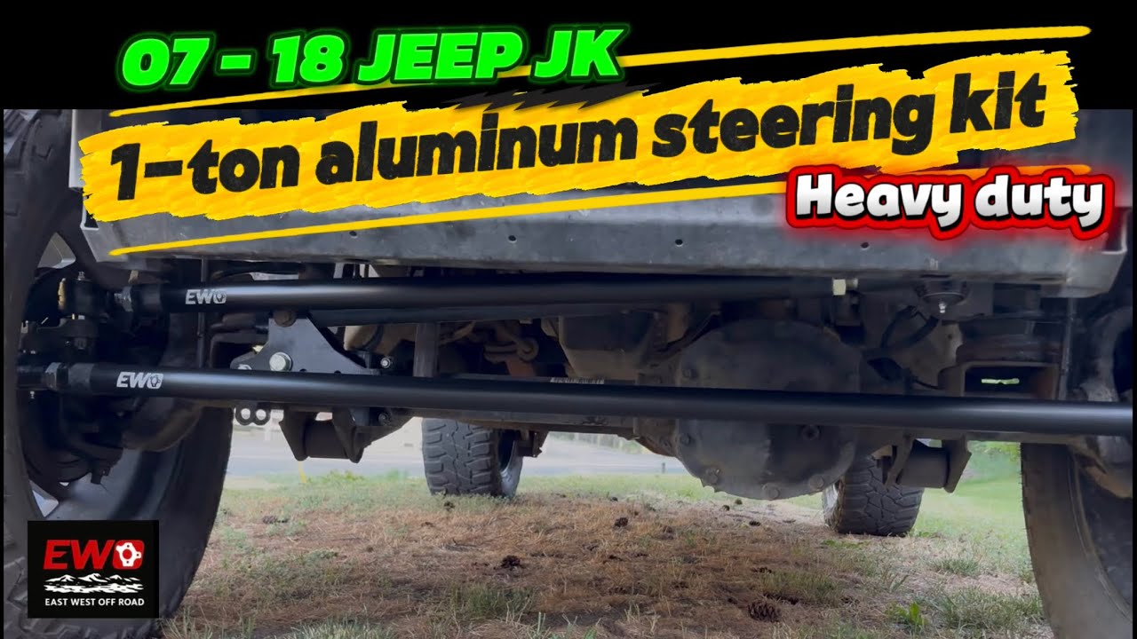 07-18 JEEP JK / JKU 1 TON HEAVY DUTY 7075 ALUMINUM TIE ROD & DRAG LINK STEERING KIT | BOLT-ON UPGRADE video thumbnail