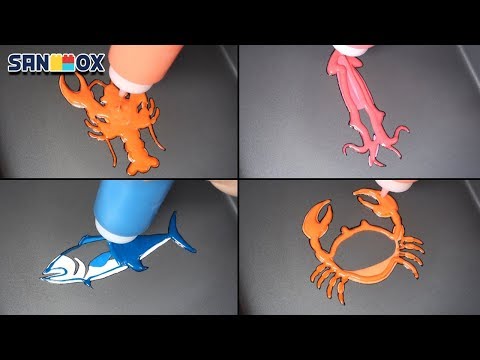 Seafood Pancake art - Fish, ,Lobster, Squid, Crab - SATISFYING VIDEOS