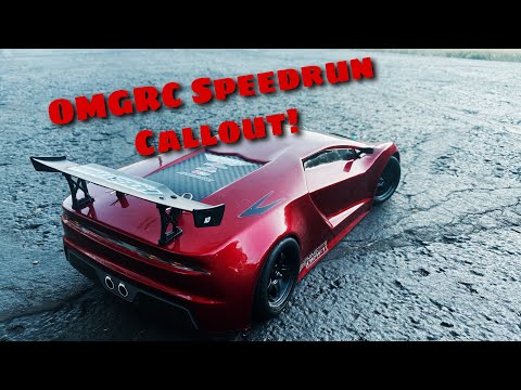 CHEAP BRUSHED RC car his 43 MPH! OMGRC Speedrun Callout! (Redcat Lightning)