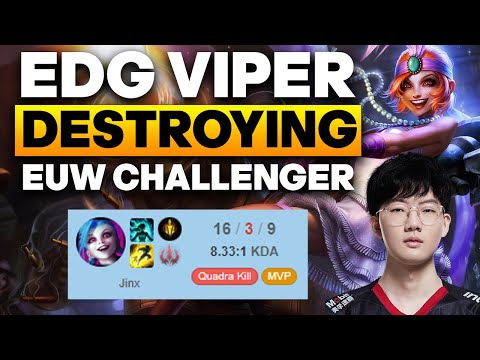 EDG VIPER IS A GOD ON JINX - Insane Challenger Jinx ADC Gameplay