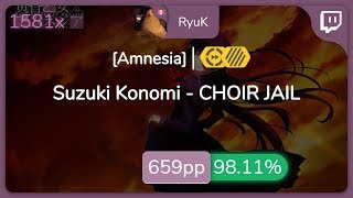 Download lagu [Live] RyuK | Suzuki Konomi - CHOIR JAIL [Amnesia]  HDDT 98.11% {#2 664pp FC} - osu! mp3