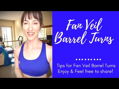 Fan Veil Barrel Turns! Khalida Online Belly Dance Fan Veils Tutorial & Tips for Fanveil Bellydance