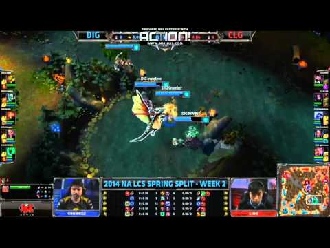Dignitas level 1 Dragon! [NA LCS 2014] Dignitas vs CLG