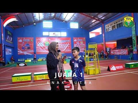 AGIS TRI BUANA, ATLET CILIK ASAL IBU KOTA YANG BERHASIL MENJADI JUARA 1 TUNGGAL ANAK PUTRA MERAH PUTIH OPEN 2023