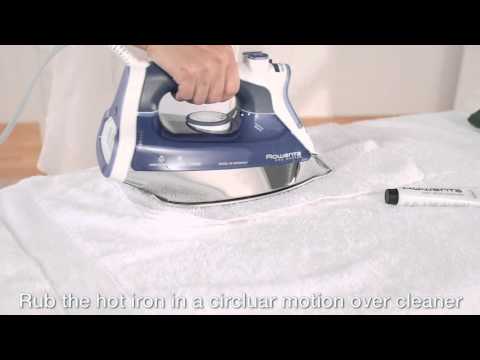 Rowenta Iron Use & Care -  Cleaning the iron soleplate