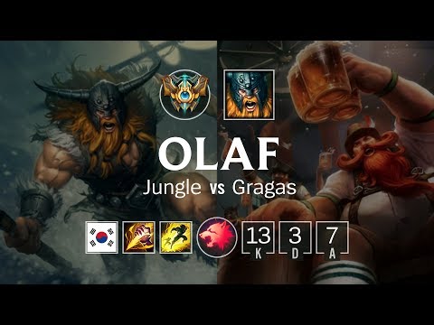 Olaf Jungle vs Gragas - KR Master Patch 8.24