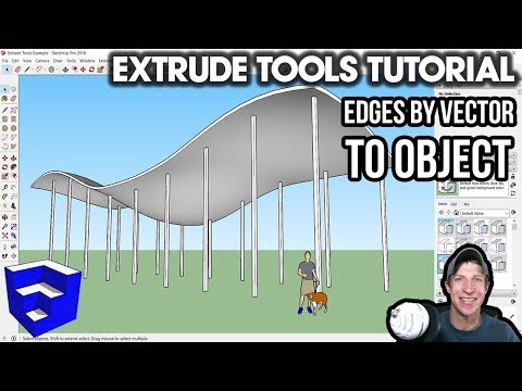 EXTRUSION TOOLS TUTORIAL - Edges by Vector to Object - Easy Columns for Organic Shapes!