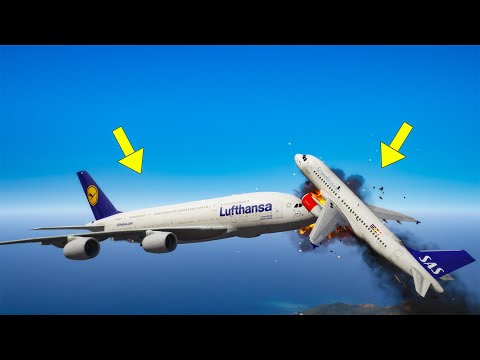 Emirates A380  Plane Crash into Airbus A350 in GTA 5