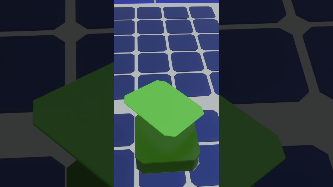 Working principle of solar cell in 3D animation. #solarcell #physicselectricity #energy #power