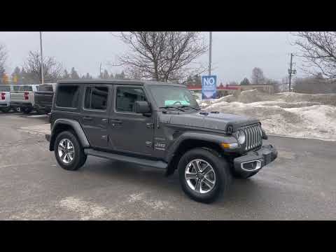 2019 Jeep Wrangler Unlimited Sahara 4x4 in Black for sale at Royal Chevrolet in Orangeville, ON