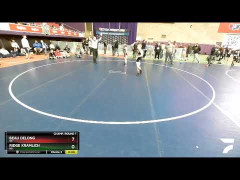 92 Lbs Champ. Round 1 - Beau DeLong, WI Vs Ridge Kramlich, ND 948b