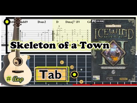 Guitar Tab - Skeleton of a Town (Icewind Dale 2) OST Fingerstyle Tutorial Sheet Lesson #Anp