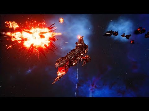 Imperial Navy vs Orks! - Massive Battle, Skirmish Gameplay, Battlefleet Gothic Armada 2