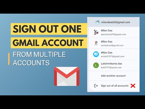 Sign Out of One Gmail Account when using Multiple Accounts on Computer
