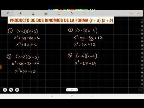 Productos notables - Producto de binomios que tienen un término común (x+a)(x+b)