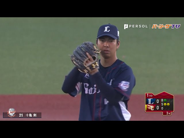 4回に見事な3者連続三振!! ライオンズ・十亀 今日の7三振全て見せます