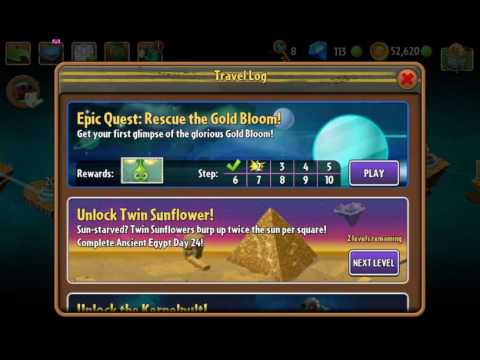 Plants vs. Zombies 2™ It's About Time part 45 - Epic Quest - Gold Bloom - Step 2 (Failed)
