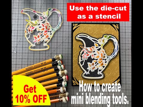 2020 Summer new release preview use the die-cut as a stencil + #DIY mini #blending tools #cardmaking
