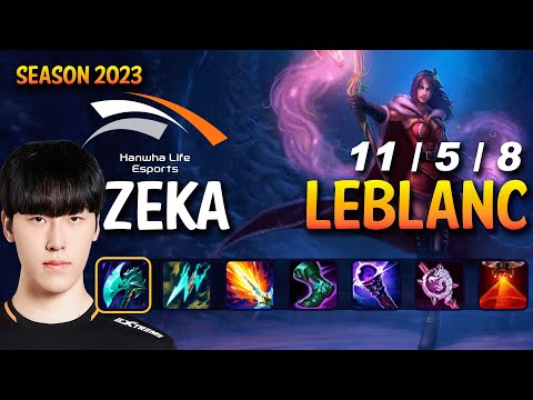 HLE Zeka LEBLANC vs KAI'SA Mid - Patch 13.13 KR Ranked