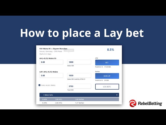 How to place a Lay bet when sports betting