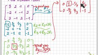 Linear Algebra: Transform a Matrix to its Row Echelon Form
